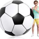 Lewtemi Big Inflatable Giant Soccer Ball Large Inflatable Beach Sport Ball Pool Party Decoration Toys Oversized Jumbo Beach Toy for Pool Water Sports Games (5.9 ft)