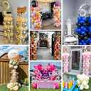 TEKXYZ Telescoping Balloon Stand Set of 2, 1.5ft to 7ft Free Adjustable Metal Balloon Column Stand for Party Decorations