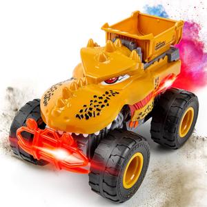 Veslier Dinosaur Monster Truck Toys for Boys Age 3 4 5 6 7 Year Old -Lights & Sounds Large Transportation Truck Toy for Kids Boy