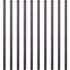 3/4 x 30  Black Malleable Steel Nipples Fitting, 3/4 Inches Threaded Pipe Nipples, DIY Steampunk Industrial Vintage Style, 10 Pack.