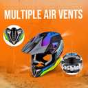 OUMURS Adult ATV Dirt Bike Helmet with Goggles Gloves & Mask Quick Release Buckle Adjustable Sun Visor Motorcycle Adult Helmet Off-Road Motocross Downhill Moped MX for Unisex-Adult, Large