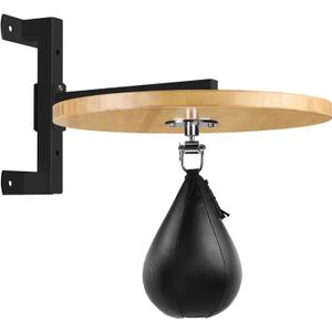 Hardwood Speed Bag Platform kit with Adjustable Mount and Swivels for Boxing Training, Workout, 10"