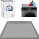 Refrigerator Floor Protector, 23.6 x 23.6 Mini Fridge Silicone Mat, Under Refrigerators Mat with Raised Edge, Laundry Guards for Washer and Dryer, Large Drip Tray