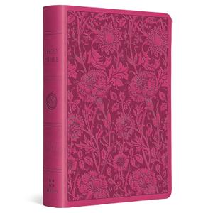 ESV Large Print Compact Bible (TruTone, Berry, Floral Design)