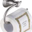 Wall Mounted Bathroom Paper Holder,Hanging Toilet Paper Holder Single Post,Nickel Finish