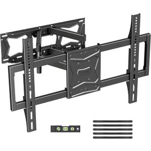 Full Motion TV Wall Mount for Most 37"-86" Flat/Curved TV up to 132lbs,Swivel Tilt Bracket with Articulating 6 Arms, Max VESA 600x400mm, Max 16 Wood Stud, MA02A