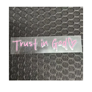 4 pieces Trust in God Car Rearview Mirror Sticker Car Rearview Mirror Decal Inspirational Vinyl Sticker Ideal Christian Gift for Women Upgrade Your Style with Cute Trendy Automotiv Decal(Pink)