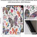 Case for FM 11 (13th Gen, 2023)Auto Wake/Sleep Trifold StandPremium PU StandLightweight & Durable (Butterfly)