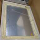 HA Frame Wall Mounted Mirror Vertical or Horizontal Hanging for Living Room, Bedroom (32''x24''Ivory White)