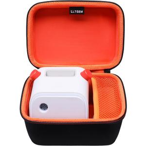 LTGEM Case Compatible with Yoto Player 3rd Gen Kids Speaker and Yoto Card, Black+Orange(Case Only)