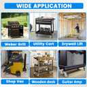 MySit Stem Caster Wheels with Brake 4 inch Heavy Duty TPR Swivel Casters 7/16-lnch Stem Diameter Set of 4 for Rubbermaid Mop Bucket, Cart, Stool, Mop Bucket, Grill, Shop Vac