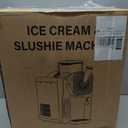 Slush Machine & Ice Cream Maker Machine 2-IN-1, 6 Modes for Smoothies, Milkshakes, Cocktails, Margarita, and Ice Cream, Double-Layer Tank, With Ice Cream Cone Holder, Self-Cleaning, For Home Use, 75OZ  White