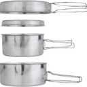 BeGrit Backpacking Camping Cookware Mini Picnic Camping Cooking Mess Kit with Pot and Pan Set for Hiking (4pcs)