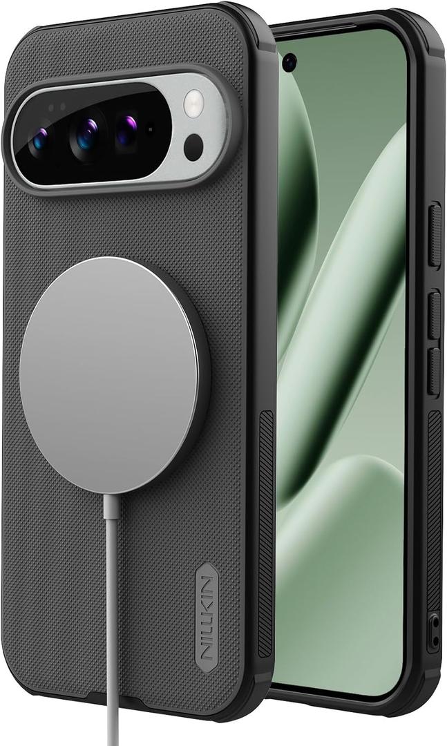 Nillkin for Google Pixel 10 Pro XL Magsafe Case, Built-in Magnets Compatible with MagSafe, Thin Slim Fit, Shockproof Protective, TPU+PC Dual Protection, Phone Case for Pixel 10 Pro XL 6.8-inch, Black