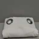 NICETOWN White Sheer Linen Curtains for Living Room 84 inch Length 2 Panels Set, Grommet Semi Sheer Privacy with Light Filtering Flax Window Treatments for Bedroom, W52 x L84