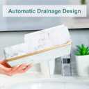 Toothbrush Holder for Bathroom, Bathroom Organizer Countertop Storage Bathroom Counter Sink Organizer, Electric Toothbrush and Toothpaste Holder, Marble Color