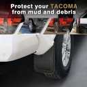 Muslogy Mud Flaps Splash Guards Compatible with Toyota Tacoma 2024 2025 2026 Accessories Front and Rear Mud Guards 4PCS No Drilling Fender Mudguards Kit with Hardware Accessories(Extra Large Version)