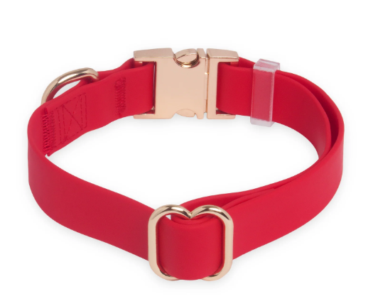 Cherry Red Waterproof Dog Collar