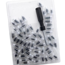 Purthog 60PCS Car Tire Repair Rubber Nail Kit,Self Service Car Tire Repair Kit Includes 2 Sizes of Tires Screw Plugs & Screwdriver,Vacuum Tires Repairs Screws Kits for Cars SUVs