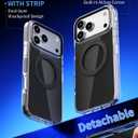 Magnetic for iPhone 17 Pro Case 360° Spin Stand Black | Compatible with MagSafe, Military-Grade Protection,Non-Yellowing, Clear Scratch-Resistant Back Cover for 17 Pro 6.3