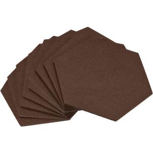 uxcell Felt Coasters, 9pcs Hexagonal Absorbent Pad Coaster for Drink Cup Pot Bowl Vase, Coffee