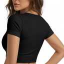 Hybrid & Company Women's Super Comfy Sports Bras Support Crop Top Bralette for Yoga Gym (Black, S)