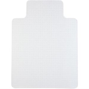 Staples Office Chair Mat, Clear Floor Mats with Lip, Flat-Pile Carpets, Extended Under-Desk Coverage, 35.5" x 47.5 Inch, Smooth Glide