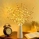 DK177 6 Pack Led Branch Light Battery Operated Lighted Branch Vase Filler Willow Tree Artificial Little Twig Power Brown 30 Inch 20 LED for Home Romantic Decoration, Warm White