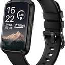 Fitness Tracker, Smart Watch for Women Men with 24/7 Heart Rate/Blood Pressure/Blood Oxygen Monitor,Sleep Tracker,Step & Calorie Counter, IP68 Waterproof Fitness Watches Compatible with Android&iPhone, Black