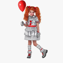 Morph Scary Clown Costume For Girls, Clown Costume For Kids Girls, Halloween Costumes For Kids, Movie Character Costumes, XL