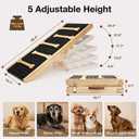 Foldable Dog Ramp for Bed & Couch, 5 Adjustable Heights Pet Ramp