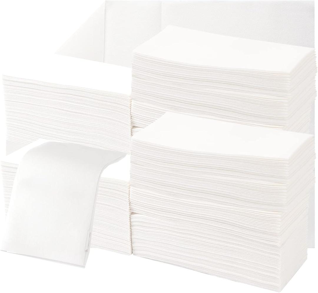200 Linen-Feel Guest Towels Cloth-Like Hand Towels Disposable Bathroom Napkins Thicken Guest Towel Soft, Absorbent 12" x 17" for Bathroom, Kitchen, Wedding Reception or Dinner Party