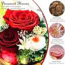 Gifts For Women Preserved Roses in Glass Dome,Red Roses Preserved Flowers Birthday Gifts for Women Red Forever Flowers for Delivery Prime Home Decor graduation gifts for her