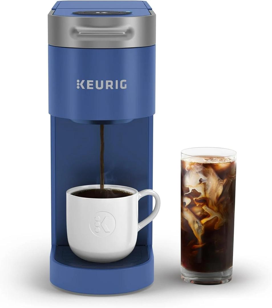 Keurig K-Slim + ICED Single-Serve Coffee Maker, Brews 8 to 12oz. Cups, Alpine Blue