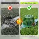 4 Inch Atrium Drain Grate, Outdoor Drain Cover for 4 in. Sewer and Drain Pipe Fittings, Raised Yard Drain Grate for Lawn, Landscape Bed, Patio Drainage, 3PC