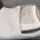 Dintszyayue Brown Boho Quilt Set King,3 Pieces Aztec Texture Quilt with 2 Pillowcases,Bohemian Geometric Bedspread Bedding Set Microfiber Quilted Coverlet Set for All Seasons King Size(90"103")