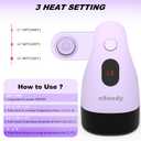 eSeedy Mini Heat Press Machine, 3 Heat Settings& Fast Heating, 15 Mins Auto-Off, Insulated Safety Base, Mini Iron for Crafting, T Shirts, Hats, Heating Transfer Projects (Purple)