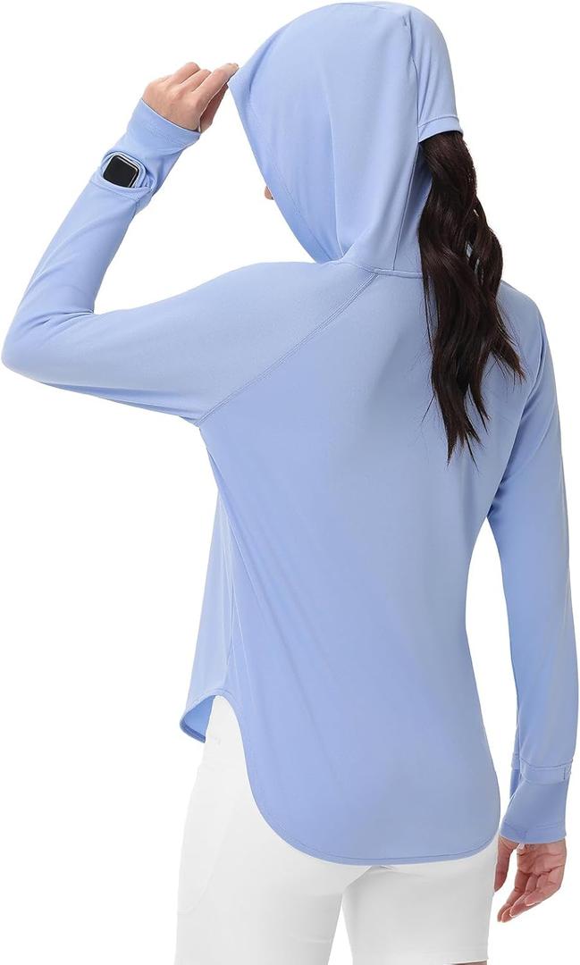 SPEXIAL Women's Sun Shirts UPF 50+ UV Protection SPF Long Sleeve Hiking Fishing Running Outdoor Lightweight Quick Dry (Large)