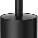 Toilet Brush and Holder Set, Toilet Bowl Brush with Heavy Duty 304 Stainless Steel Base and Extra Long Handle, Toilet Bowl Cleaners Brush for Bathroom (Matte Black)