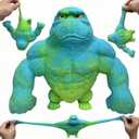 Squeeze Toy, Squishy Monkey Toy,Stretchy Glue-Sand Filled Rubber Gorilla,Elastic Stretchable, Autism,Decompression Toy for Adults and Children Animal for,Gift for Christmas, (Blue Medium)