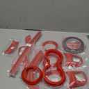 Opall Full Set Interior Decoration Kit - Steering Wheel & Center Console Air Outlet Trim, Door Handle Cover Inner, Passenger Seat Handle Trim for Jeep Wrangler JK JKU (18 X Red)