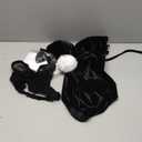 Anime Womens Bunny Girl Costume One Piece Bodysuit Halloween Cosplay Catsuit Bunny Headband Stockings Set (Small, Black)