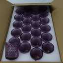 24 Pcs Votive Candle Holders, Purple Glass Candle Holders Bulk for Table Centerpiece, Tea Lights Candle Holders for Wedding Shower, Party and Home Decor (Lavender Purple)