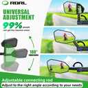 RBRL Bicycle Mirror, Extra Large Bike Mirror, 360° Adjustable Shatterproof and Durable Bar End Rear View Mirror Bi, Bicycle Side Mirror for E-Bike (Set)