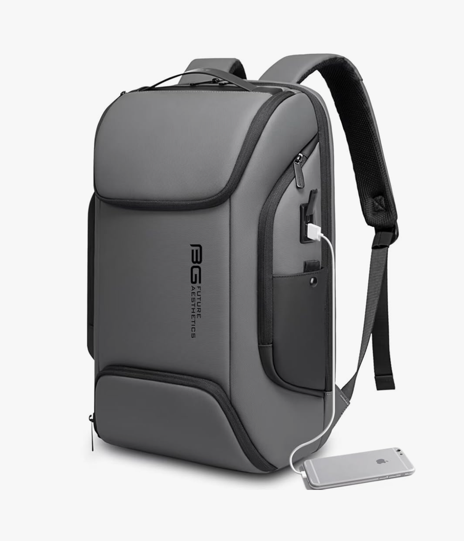 BANGE Business Laptop Smart backpack Can Hold 15.6 Inch Laptop Commute Backpack Carry on bag for men and women (Grey)