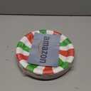 QZYL 50 PCS Christmas Paper Plates, 9" Christmas Plates Disposable Party Set, 5 Designs Red White Green Candy Design Xmas Dinnerware, Xmas Tableware for Winter Ugly Sweater Party