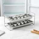 Stainless Steel Ice Cube Tray - 2 Pack-Large 36-Cavity Easy-Release Lever for Whiskey & Cocktails, Stackable Plastic-Free Freezer Mold, Rustproof & Dishwasher Safe