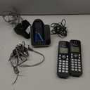 Panasonic Cordless Phone 2 Handsets System Expandable with Amber Backlit Display  KX-TGC352B (Black)