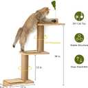 FUKUMARU Cat Wall Shelves, 3 in 1 Transformable Cats Scratching Post Wall Mounted, DIY Kitten Walls Jungle and Perch Platform Supplies, Suit for Climb, Play, Nap, Scratch
