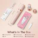 Epilator,Pro 3.0 Women Face Epilator Hair Remover Pluxyepil Lady Depiladora | 2-in-1 Gentle Root Removal for Coarse & Fine Hair Smooth Rechargeable Electric Shaver for Face Bikini (Rose Gold)